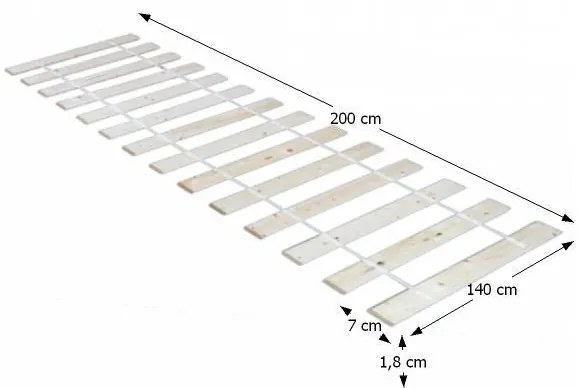 Zondo Somieră cu șipci 200x140 cm 14 șipci. 752068