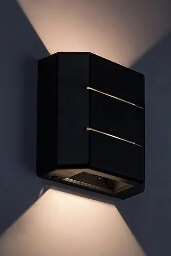 Aplica LED iluminat exterior ambiental IP54 Lippa negru