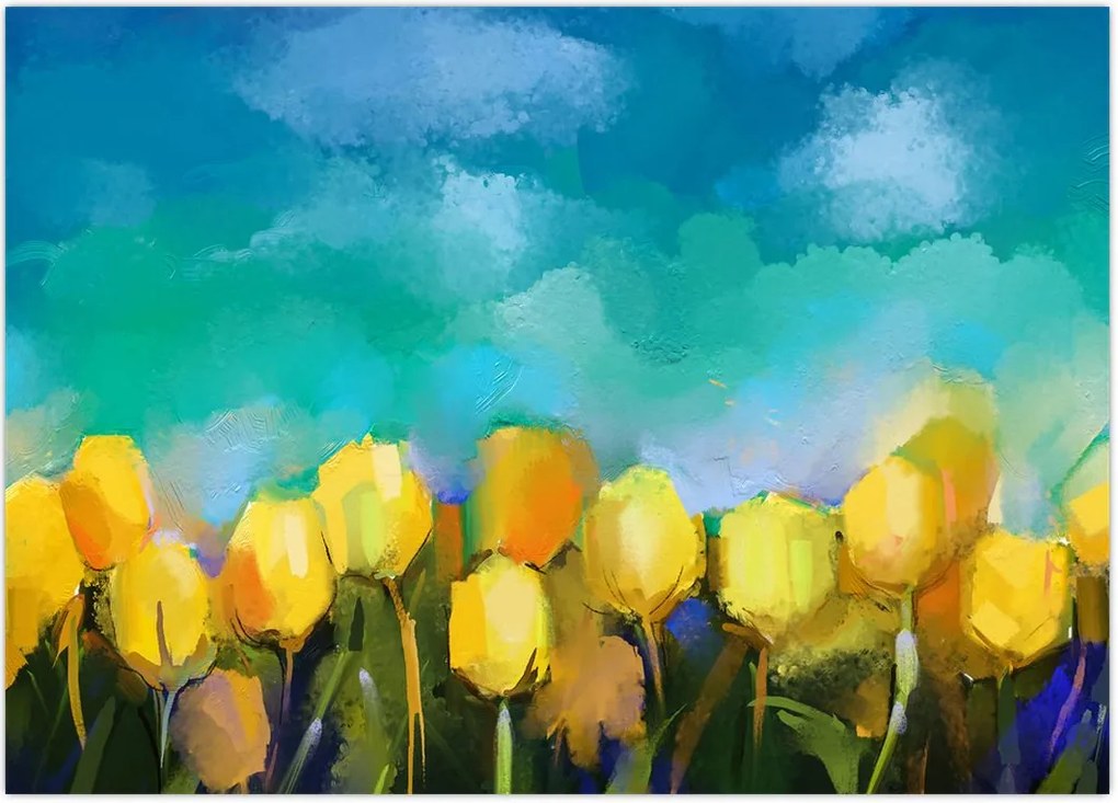 Tablou - Lalele galbene (70x50 cm)