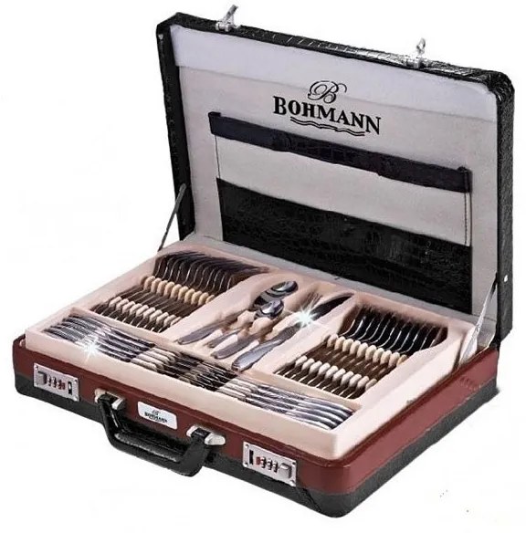 Set tacamuri Bohmann BH 5946 MR, 72 piese, Servieta, Inox