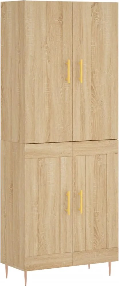 vidaXL Dulap înalt, stejar sonoma, 69,5x34x180 cm, lemn compozit