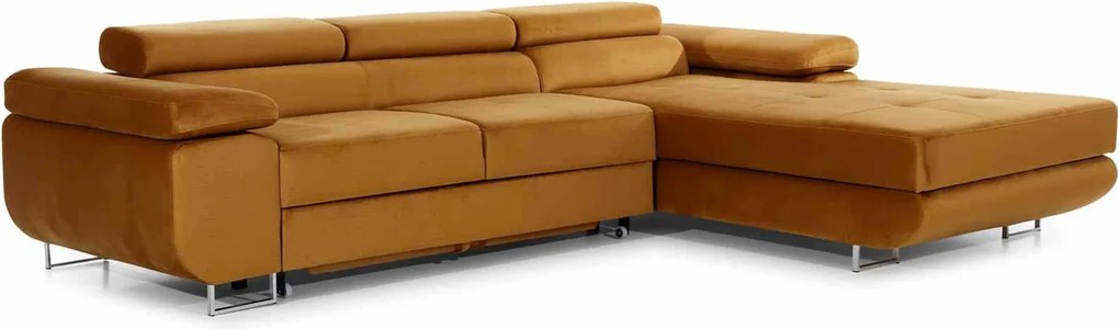 Colțar lemn masiv Extensibil Celis Ladă Depozitare Personalizabil, 289 × 203 × 85 cm - Monolith 48, Dreapta