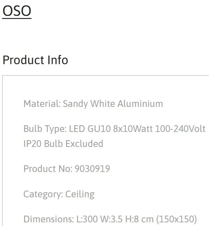 Lustra cu 8 Spoturi directionabile stil minimalist OSO, NVL-9030919