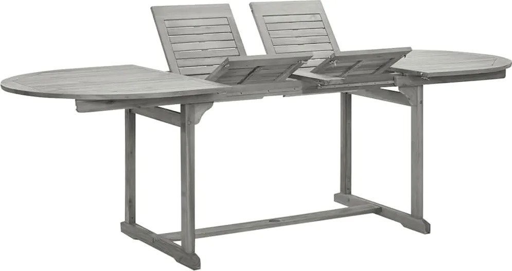 vidaXL Masă de grădină, (160-240)x100x75 cm, lemn masiv de acacia