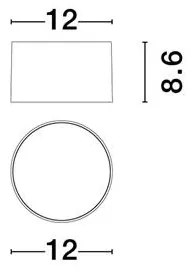 Spot LED aplicat diametru 12cm ZIAZA auriu, NVL-9695168