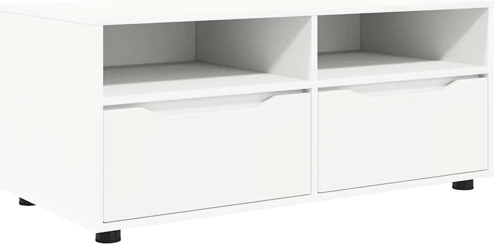 vidaXL Cabinet TV cu sertar Alb 100 x 48 x 43 cm Lemn compozit