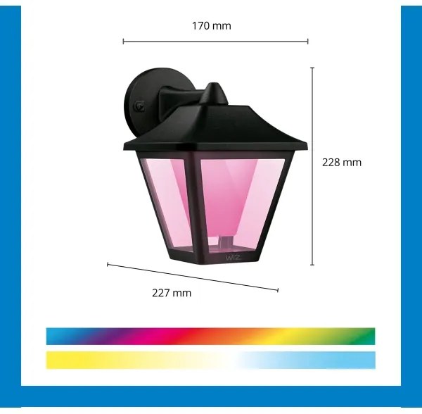 Aplică LED RGBW dimabilă de exterior WiZ LED/9,5W/230V IP44 Wi-Fi
