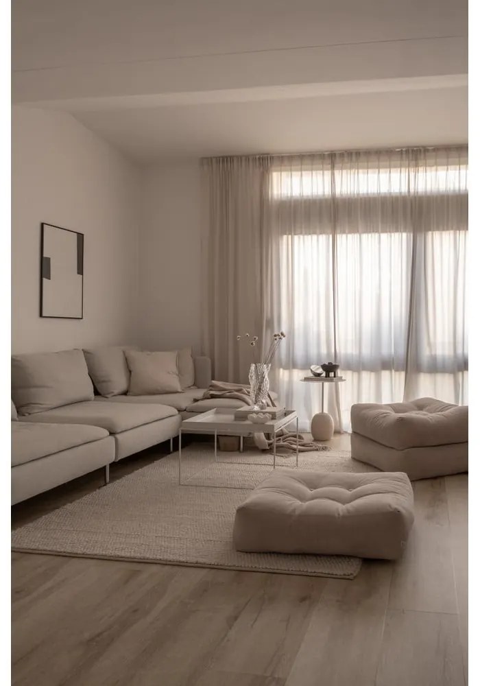 Puf din catifea reiată Karup Design More Seaweed