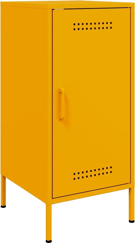 vidaXL Dulap, galben muștar, 68x39x79 cm, oțel