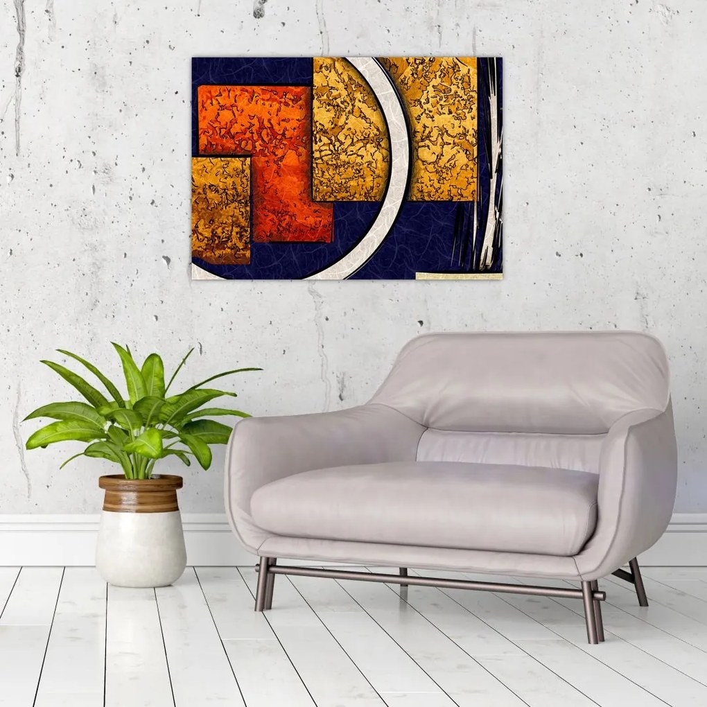 Tablou pe sticlă abstract (70x50 cm)