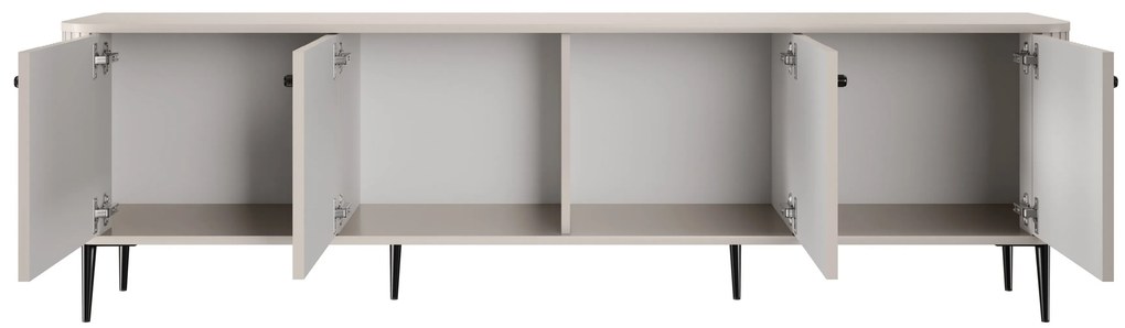Comodă TV Vesper 4D 187 cm - cașmir / picioare negre