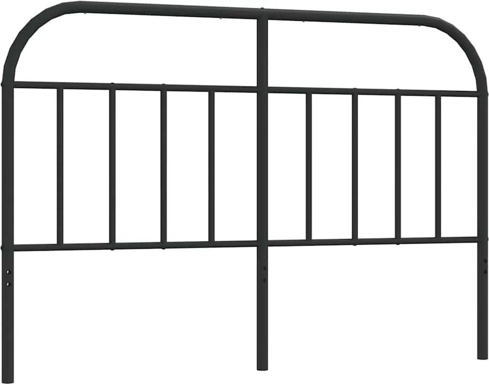 vidaXL Tăblie de pat de schimb metalică, negru, 140 cm