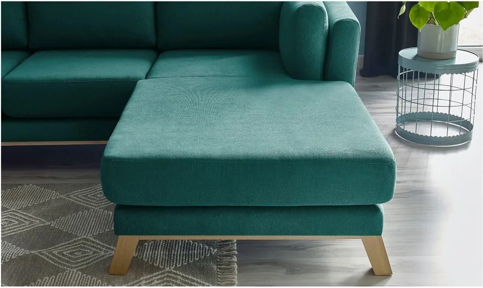 Canapea cu șezlong pe partea dreaptă Bobochic Paris Seattle, turcoaz