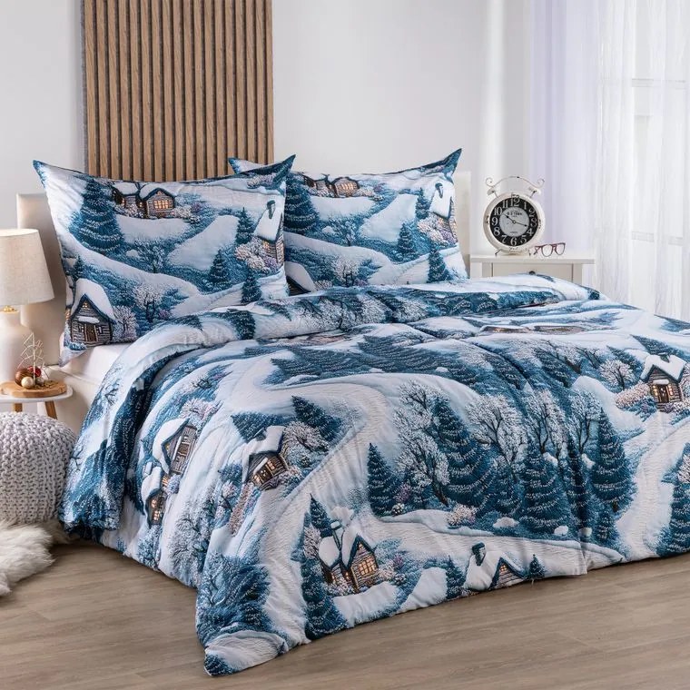 decoDoma Lenjerie de pat din microfibră WINTER 2x pat simplu