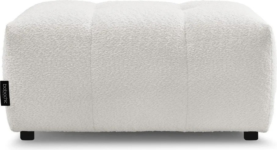 Taburet alb cu tapițerie din țesătură bouclé Roxelane – Bobochic Paris