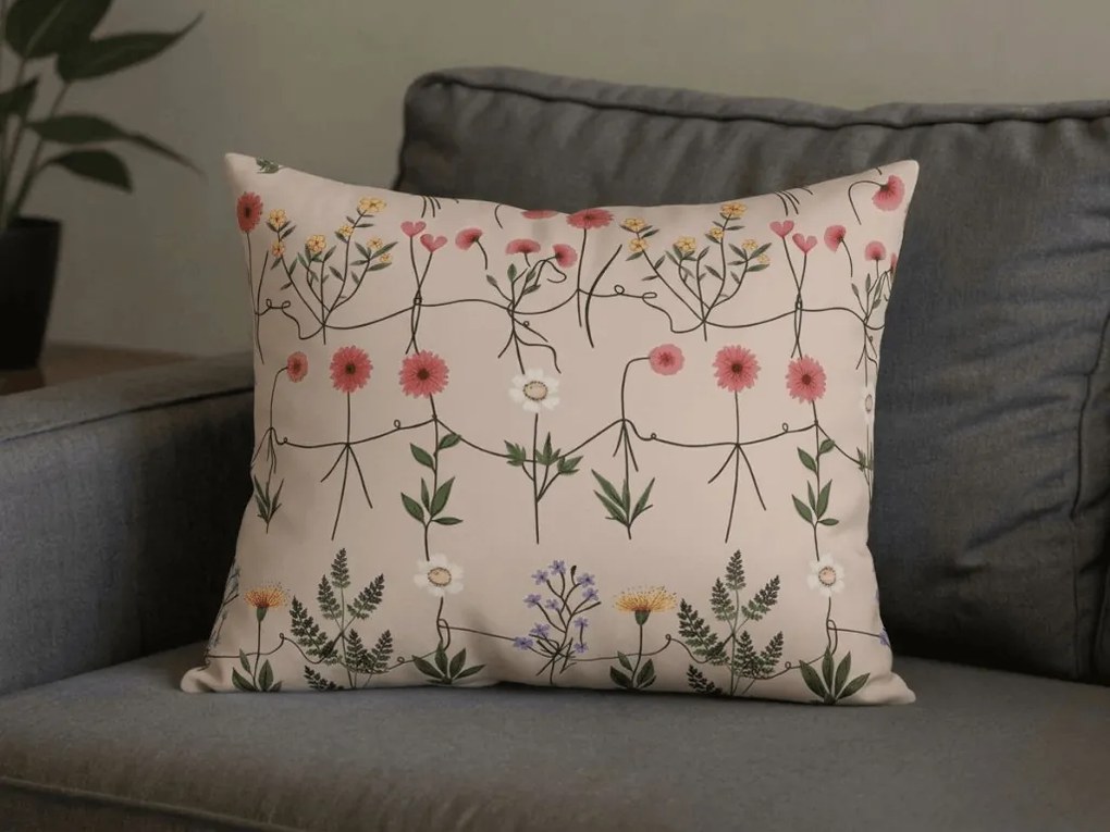Fata de perna din policoton HERBAR POLY 70x90 cm, bej