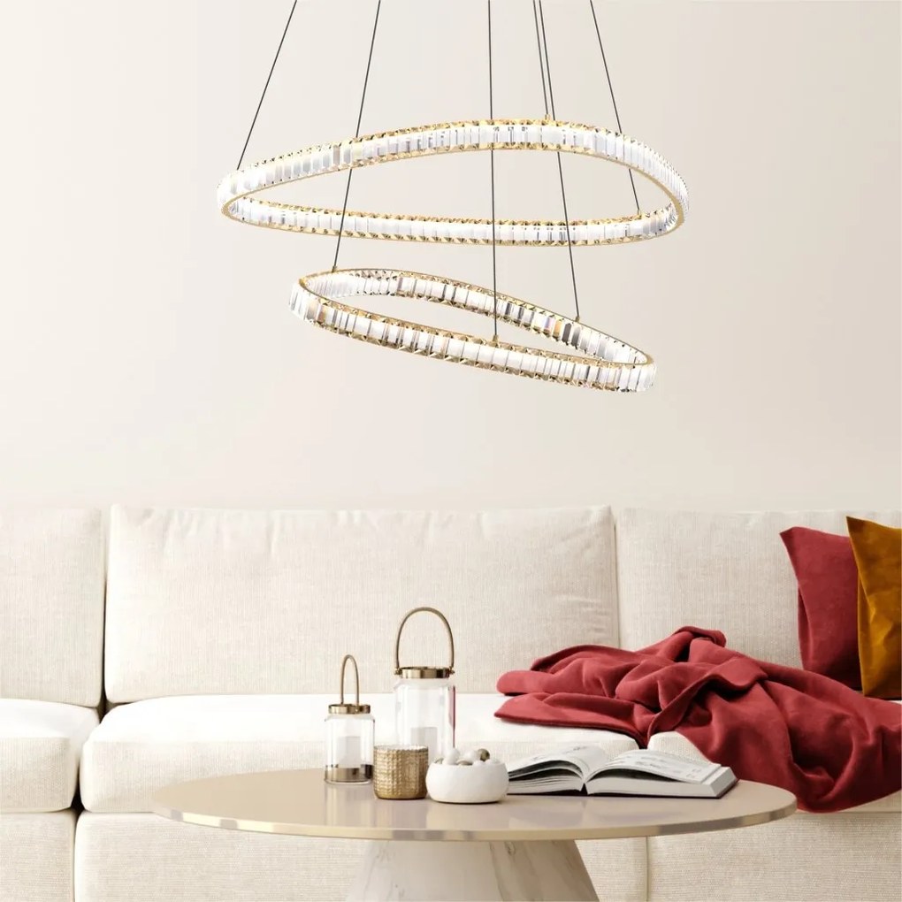 Lustra suspendata LED CCT si telecomanda ATHESA