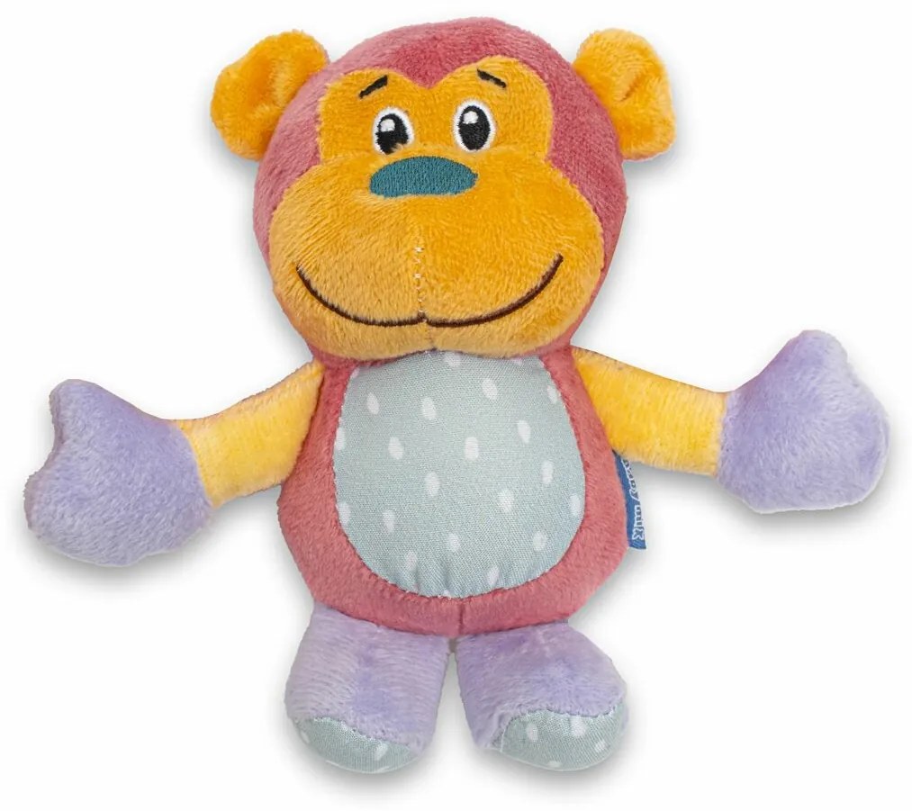 Baby Mix Jucărie de pluș pentru cărucior,hipopotam și maimuță, 28 cm