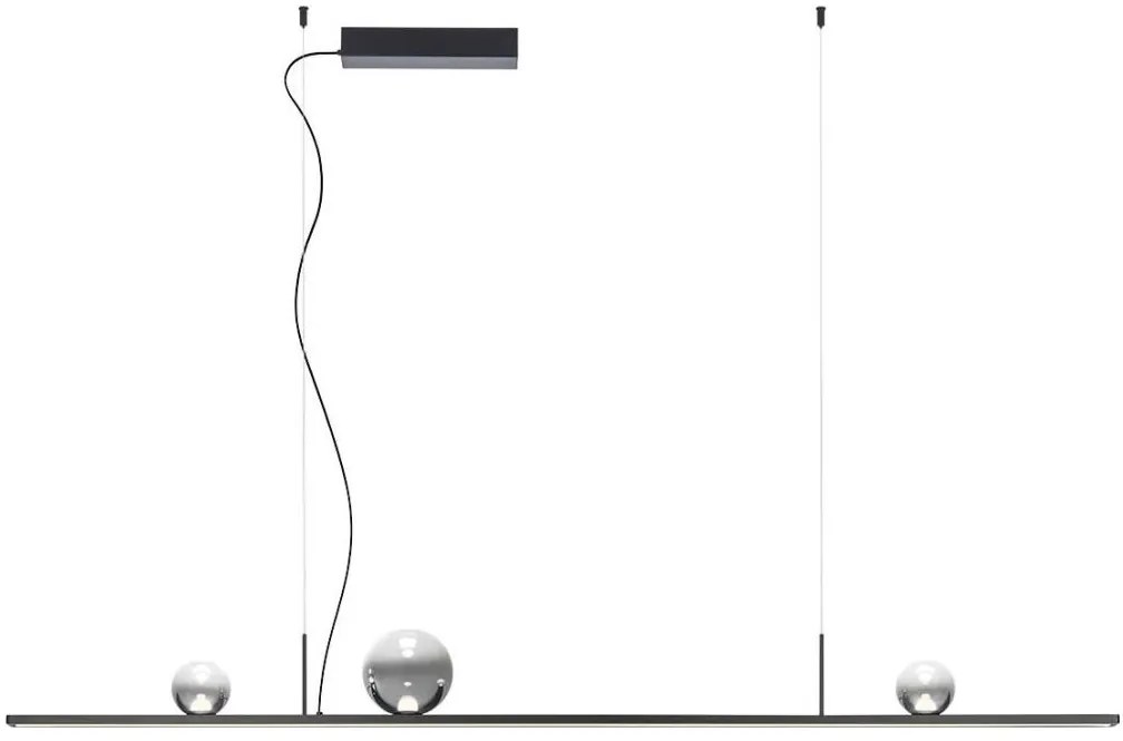 Redo 01-4302 - Lustru LED reglabil pe cablu DUNE LED/48W/230V negru/fumuriu