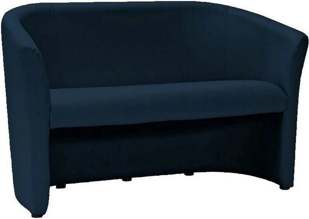 Canapea TM-2, albastru inchis, piele ecologica, 126x60x76 cm