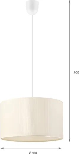 BRILAGI - Lustră suspendată pe cablu SIRIJA MODERN 1xE27/60W/230V diam. 35 cm crem