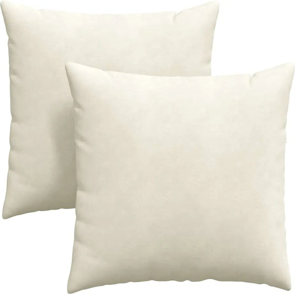 vidaXL Perne pentru canapea 2 pcs Crem 80 x 80 cm