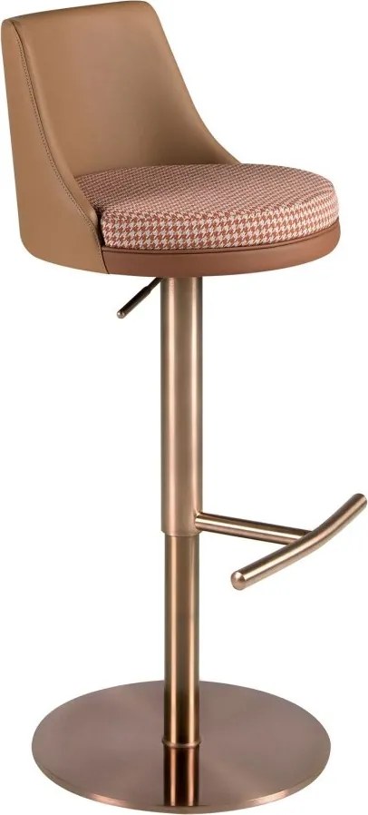 Scaun de bar pivotant cu inaltime reglabila Stool maro