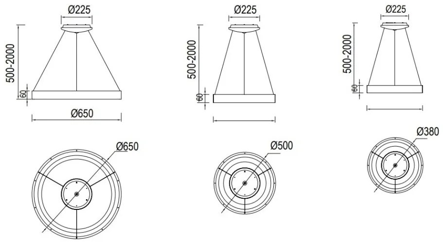Lustra LED inteligenta design circular NISEKO II White 65cm