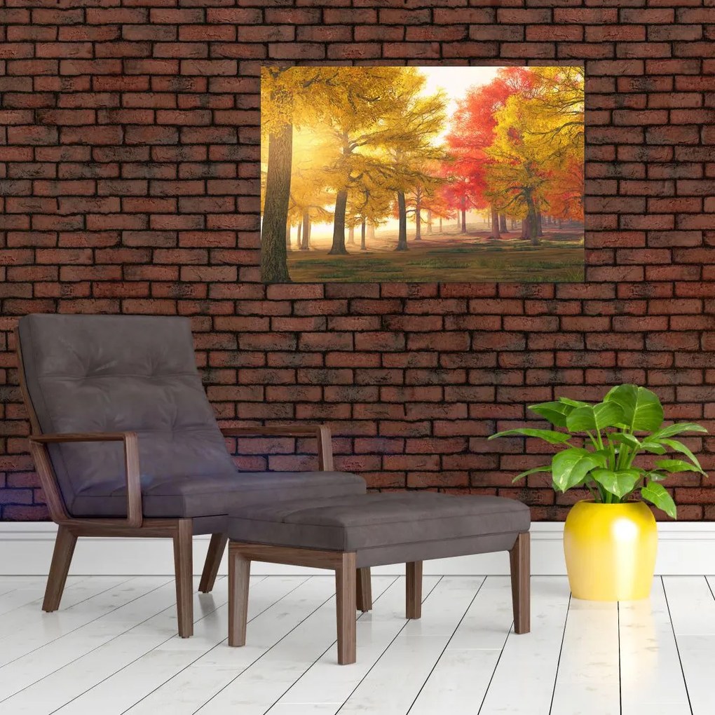 Tablou cu copaci toamna (90x60 cm)