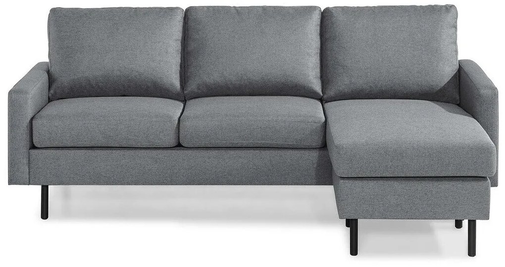 Colțar Seattle J129Gri deschis, 200x130x80cm, 62 kg, Picioare: Metal