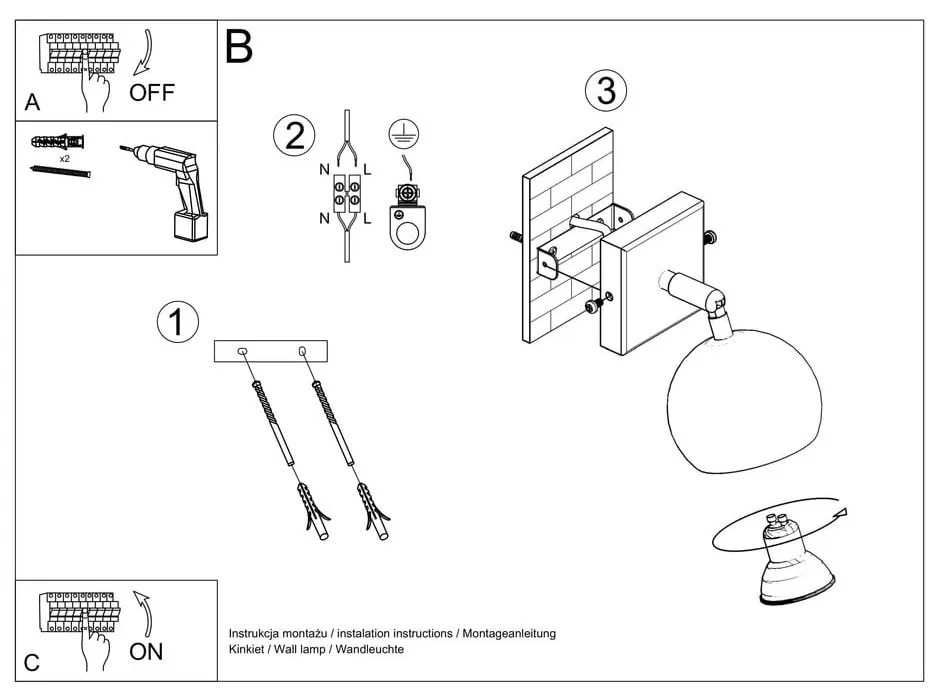 Aplică Sollux Ollo, alb mat