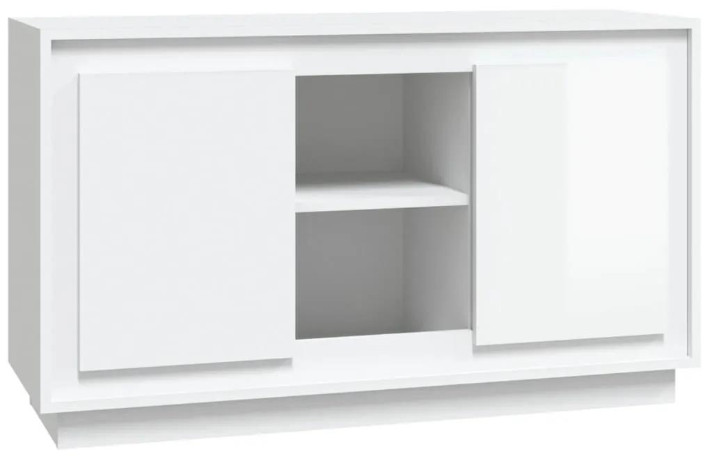 831879 vidaXL Servantă, alb extralucios, 102x35x60 cm, lemn prelucrat