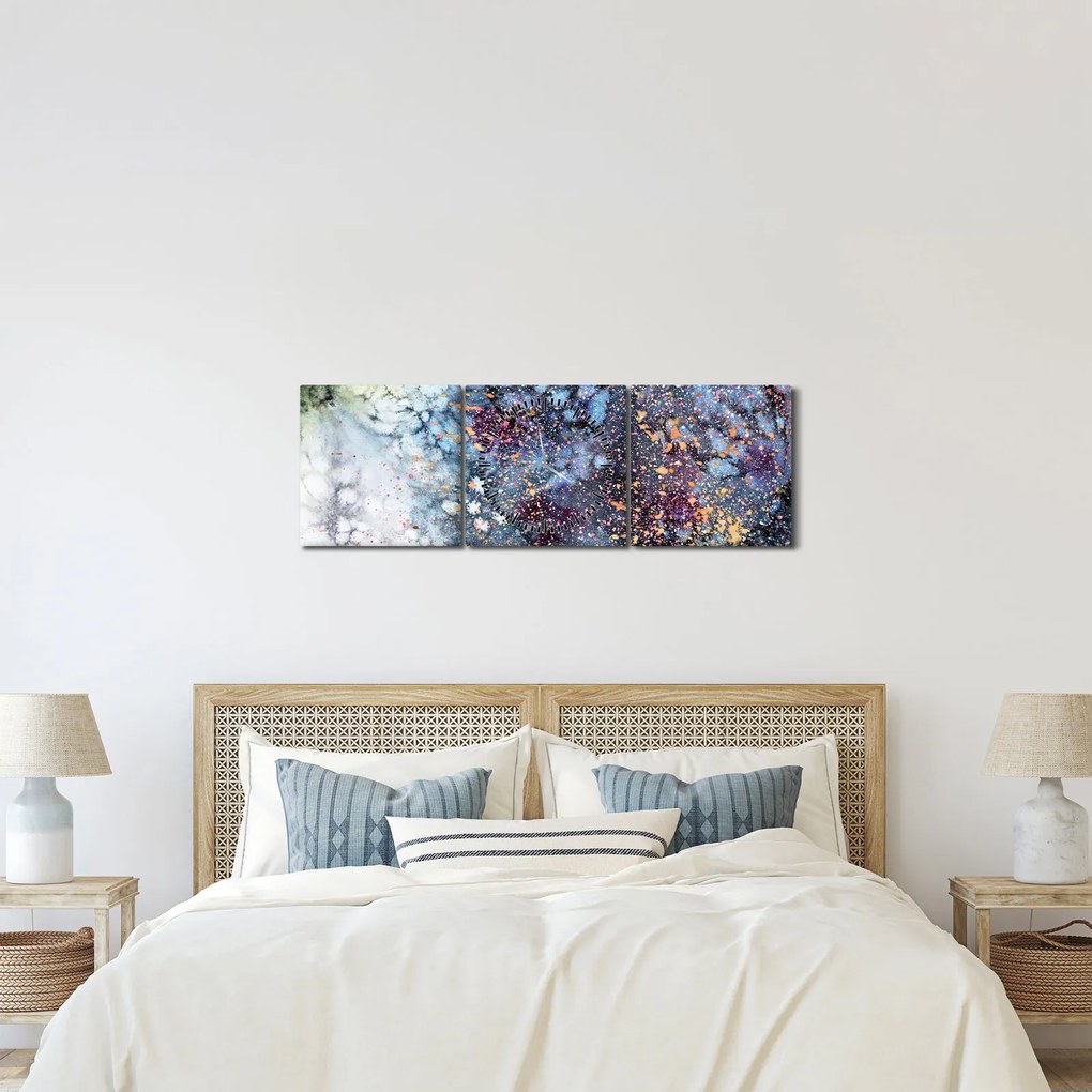 Tablou - Abstract (cu ceas) (90x30 cm)