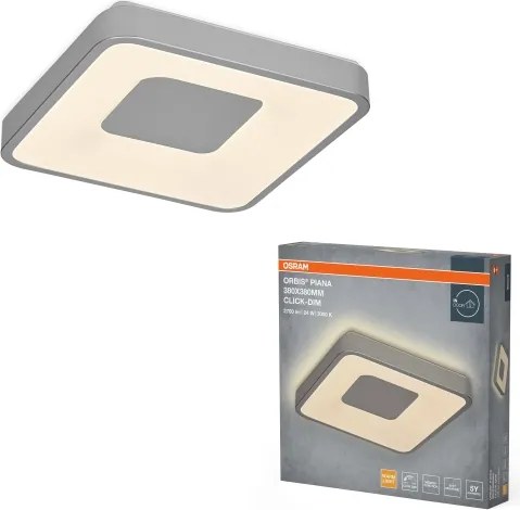 Osram - Plafonieră LED dimerizabilă ORBIS PIANA LED/24W/230V 38x38 cm argintiu.