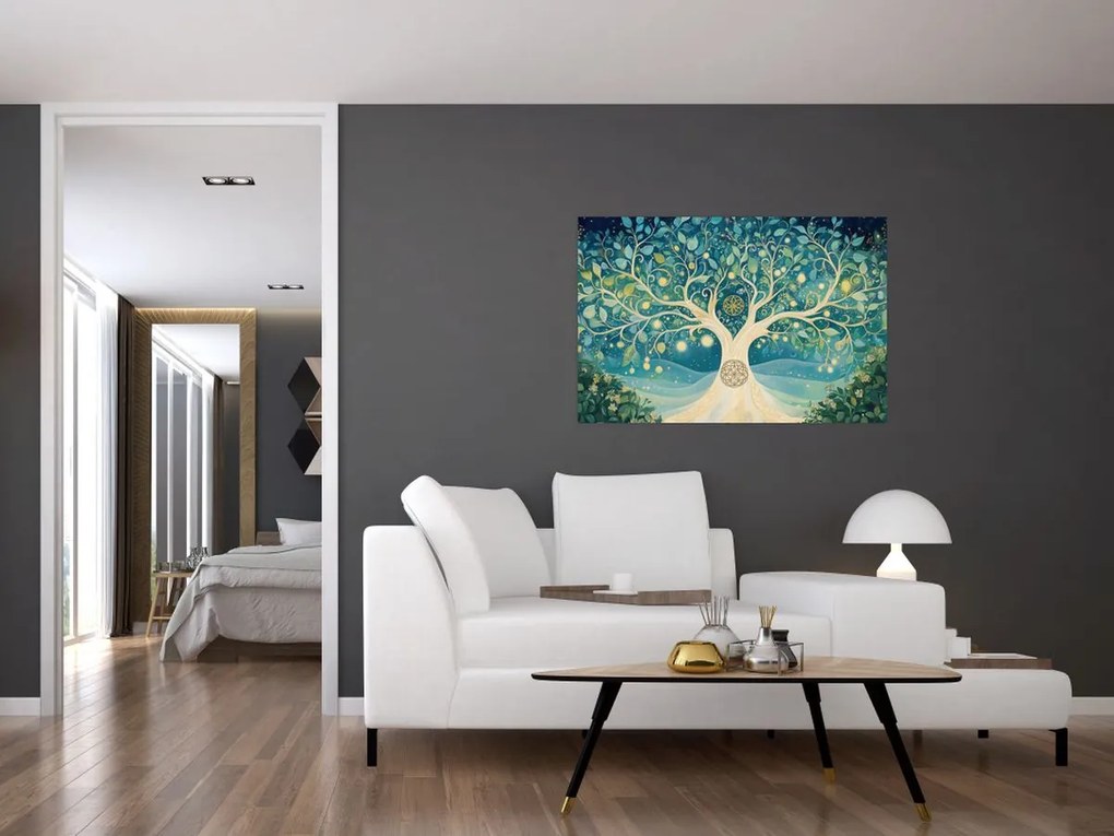 Tablou – Arbore magic cu spirale (90x60 cm)