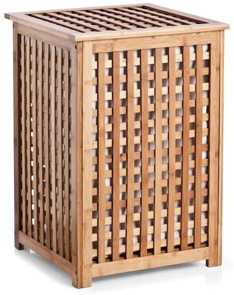 Coș de rufe din bambus cu capac - 92 litri, inserție detașabilă, BAMBOO ZELLER