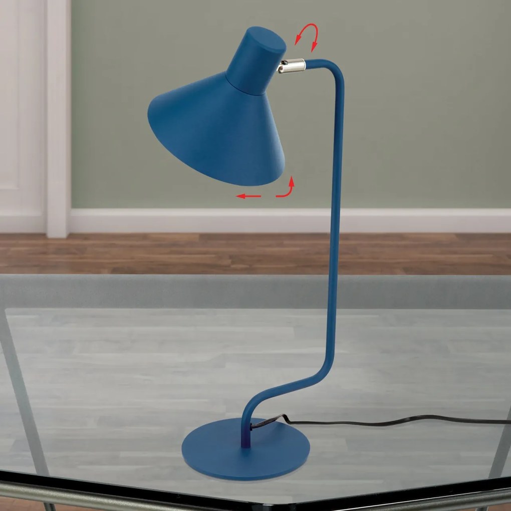 Veioza / Lampa de birou stil modern VIKTORIA albastra