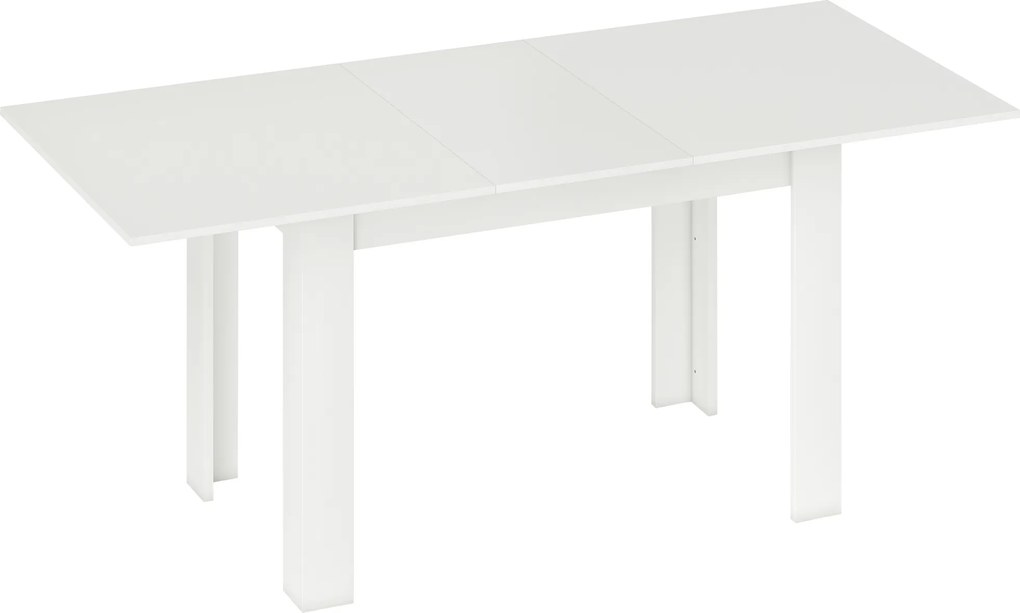 HOMCOM Masă extensibilă 140-180x80cm, albă, pentru 6-8 persoane, pentru spații mici | Aosom Romania