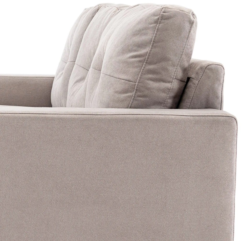 HOMCOM Canapea colțar în material textil de lin, 193 cm formă L, design scandinav pentru living, apartament, spațiu mic, gri deschis | Aosom Romania