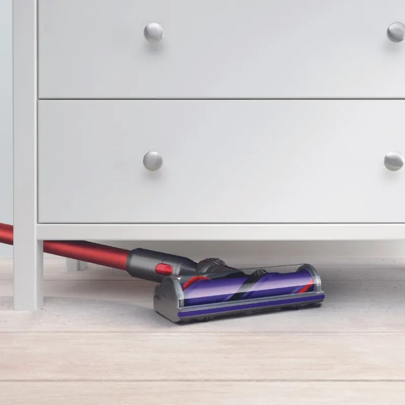 Aspirator vertical Dyson V10 Origin 394464-01, 525W, 151AW, 0.76l, 125000 rpm, 60 min, 3 moduri, Motorbar clar, Nichel/negrit