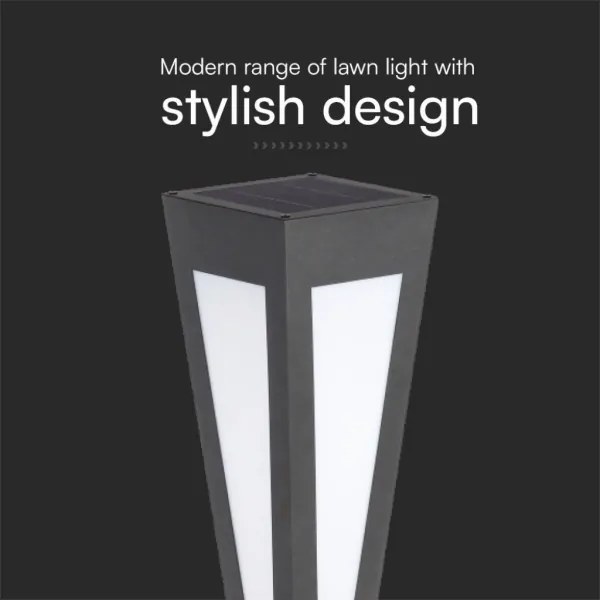 Lampă solară LED 2W 3,7V IP65 3000K negru