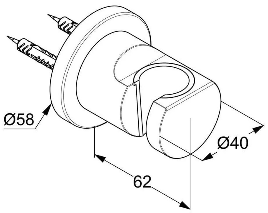 Suport para dus Kludi Nova Fonte crom lucios Crom lucios
