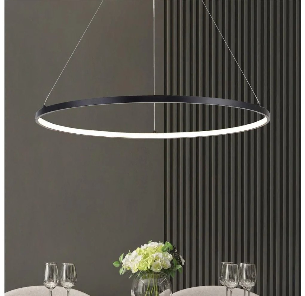 Zuma Line PEN89424-90BK - Lustră LED HORIK suspendată pe cablu, 40W, 230V, 3000/4000/6000K