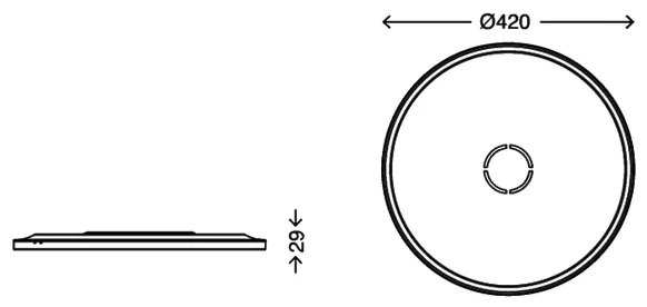 Plafonieră LED FREE LED/22W/230V d. 42 cm Briloner 3392-015