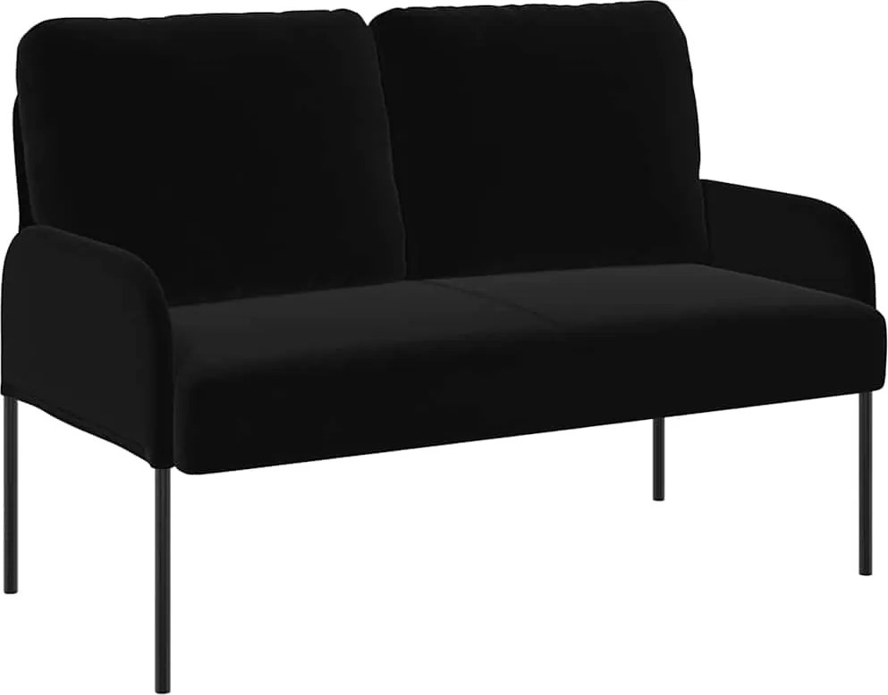 vidaXL Canapele cu pernă 110cm Negru placaj