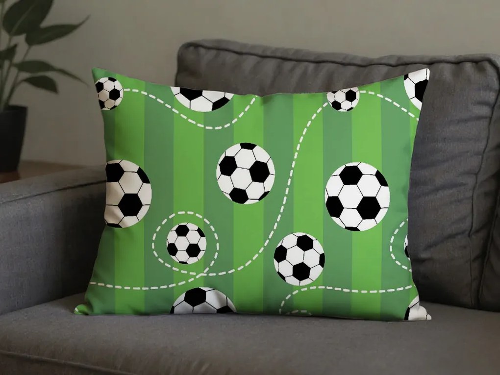 Fata de perna din policoton FOOTBALL TIME POLY 70x90 cm, verde