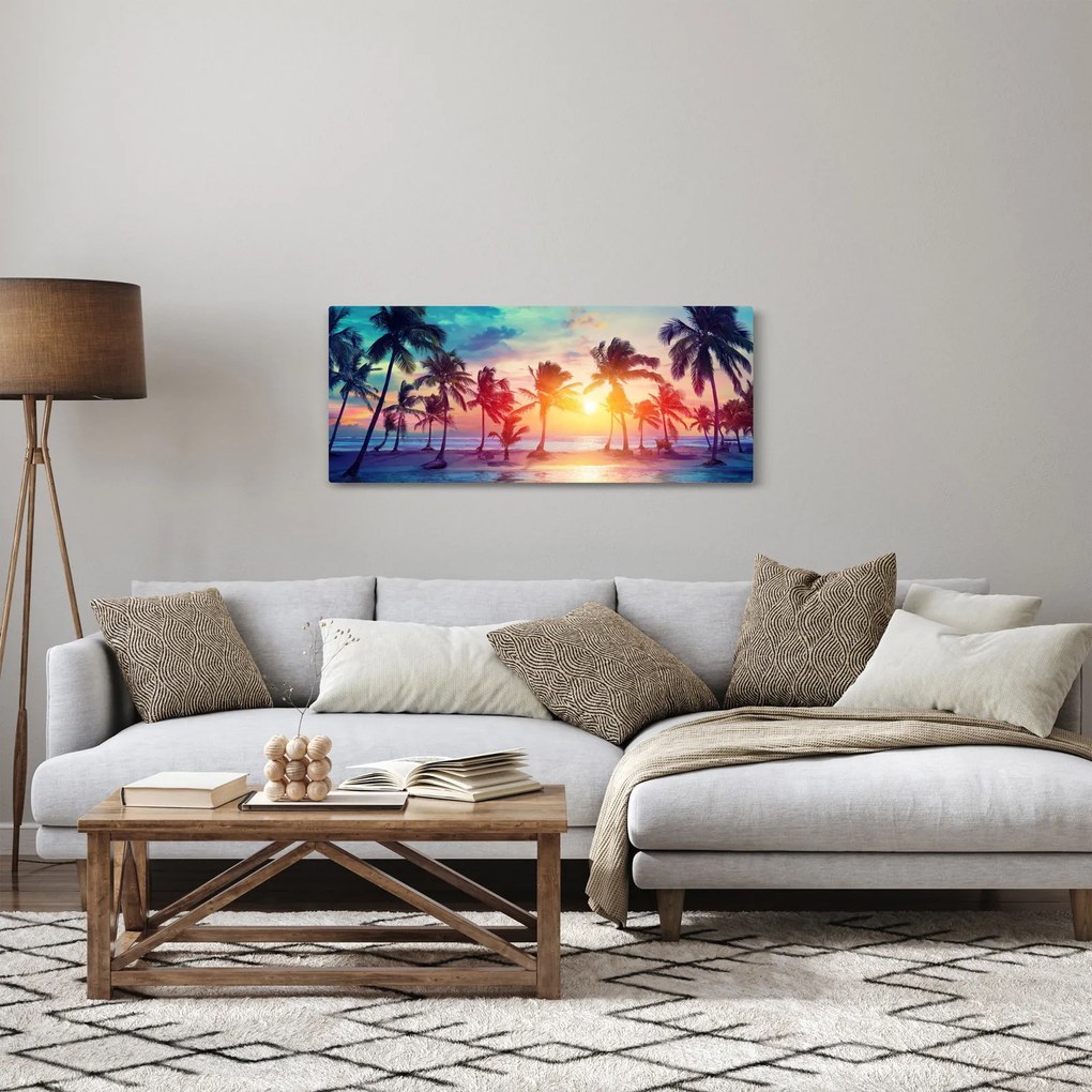 Tablou - Apus de soare tropical (120x50 cm)