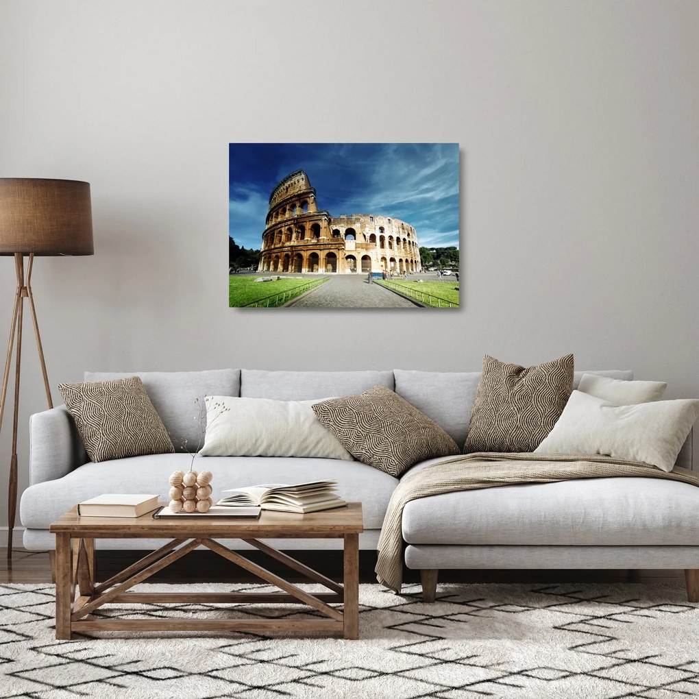 Tablou pe sticlă - Colosseum din Roma, Italia (70x50 cm)