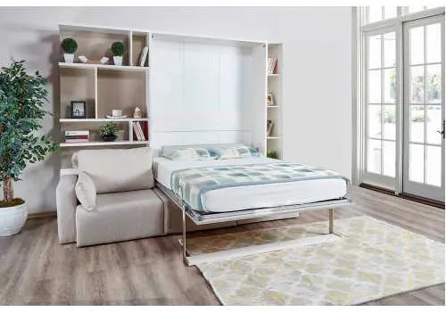 SET PAT RABATABIL DUBLU CU SOMIERA INCLUSA, CANAPEA SI BIBLIOTECI - ROYAL ELEGANCE Set (150X200)