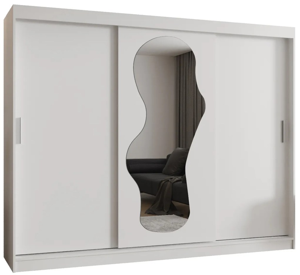 Dulap de haine 250 cm Ulta (alb). 1126333